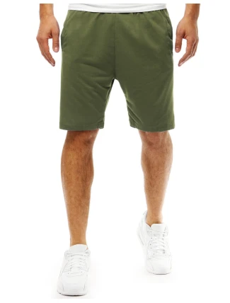 Pánské krátké teplákové šortky zelené FashionStreet SX2390
