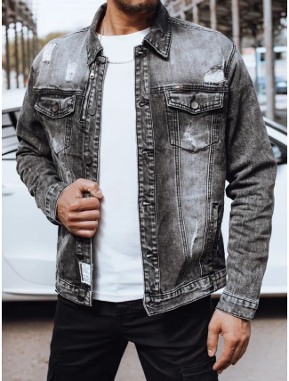 Pánská džínová bunda černá FashionStreet TX4696