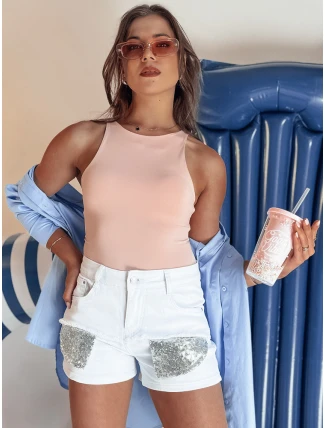 SHINEWEAR dámské šortky bílé FashionStreet SY0339