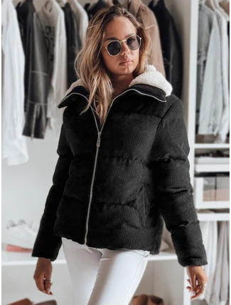 Dámská zimní manšestrová bunda TRENDYGLAM černá FashionStreet TY4357