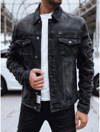 Pánská džínová bunda černá FashionStreet TX4703