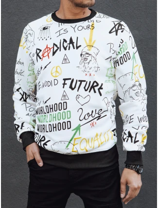 FashionStreet pánská bílá mikina BX5757