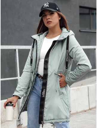 Dámská přechodná bunda parka s kapucí VERCHA zelená FashionStreet TY4404