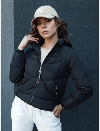 Dámská přechodná prošívaná bunda se stojáčkem SALECA černá FashionStreet TY4414