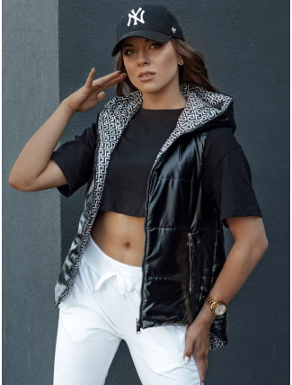 Dámská prošívaná vesta ICONVEST černá FashionStreet TY4432 Dámská prošívaná vesta ICONVEST černá FashionStreet TY4432