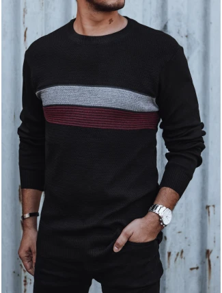 Pánský černý svetr FashionStreet WX2209