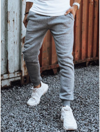 Světle šedé pánské kalhoty FashionStreet UX4430 Světle šedé pánské kalhoty FashionStreet UX4430