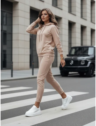 Dámská tmavě béžová tepláková souprava MIGEL FashionStreet AY1086