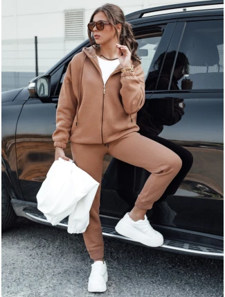 Dámský teplákový komplet AMILIA PREMIUM mocha FashionStreet AY1105