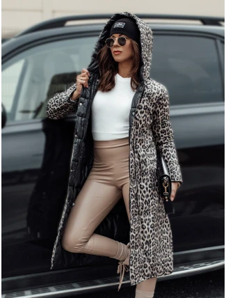 Dámská dlouhá prošívaná bunda VELVETTI s kapucí oboustranná černá FashionStreet TY4654 Dámská dlouhá prošívaná bunda VELVETTI s kapucí oboustranná černá FashionStreet TY4654