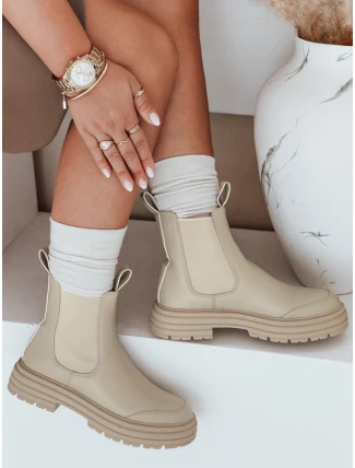 LUXIBOOTS dámské kozačky na platformě béžové FashionStreet ZY0487