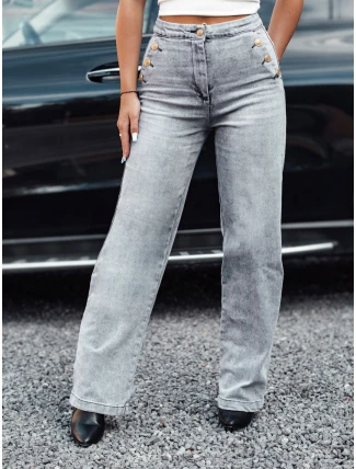 Dámské baggy džíny ZIPELLA s vysokým pasem šedé FashionStreet UY2207