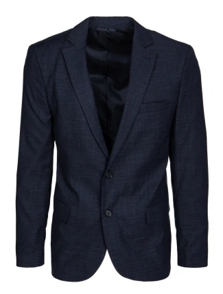 Pánské jednořadové sako v tmavě modré barvě FashionStreet MX0619
