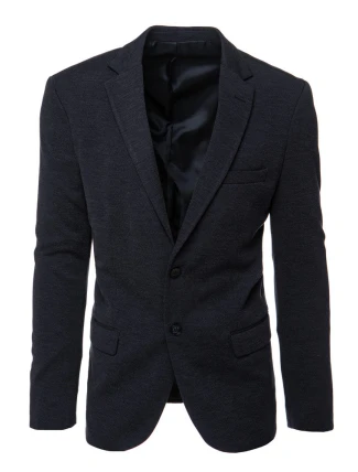 Pánské jednořadové sako v tmavě modré barvě FashionStreet MX0636