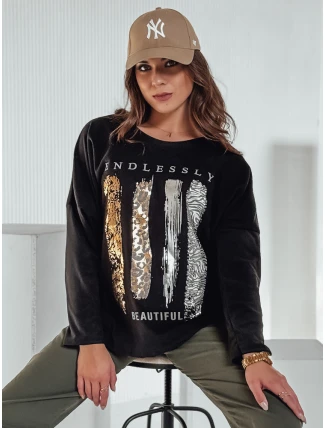 MODEZINE dámská oversize halenka černá FashionStreet RY2690