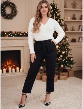 Dámské kalhoty ELEGANTIS černé FashionStreet UY2297