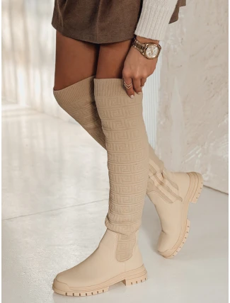 Dámské béžové kozačky ELEFIVE FashionStreet ZY0579