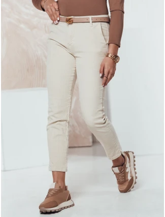 CORDFINE světle béžové dámské manšestrové kalhoty mom fit FashionStreet UY2301