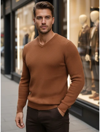 Pánský velbloudí svetr FashionStreet WX2290