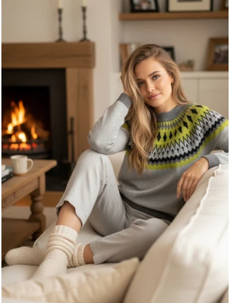 Dámský svetr RUBY GLOW grey FashionStreet MY2376