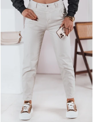 Dámské džínové kalhoty STREETSTYLE light beige FashionStreet UY2375 Dámské džínové kalhoty STREETSTYLE light beige FashionStreet UY2375