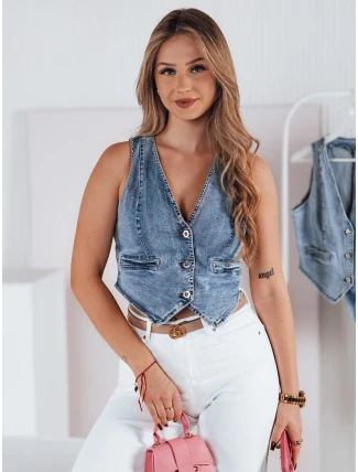 Dámská džínová vesta krátká FASHVEST FashionStreet TY4797
