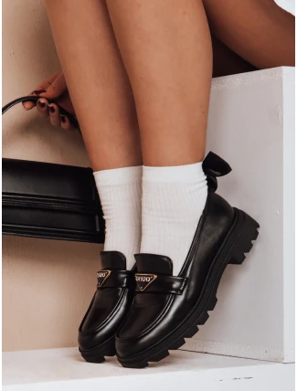 Dámské mokasíny s plochou podrážkou ELEGANCIO black FashionStreet ZY0708 Dámské mokasíny s plochou podrážkou ELEGANCIO black FashionStreet ZY0708