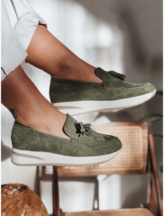 Dámské mokasíny na lehkém podpatku MOCCKO green FashionStreet ZY0716 Dámské mokasíny na lehkém podpatku MOCCKO green FashionStreet ZY0716