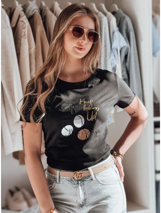 Dámské tričko LUMIFIT s pudlem černé FashionStreet RY2736