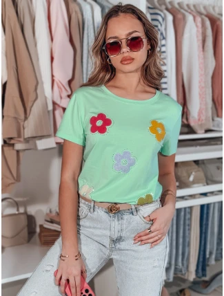 Dámské květinové tričko DAISYLA mint FashionStreet RY2743 Dámské květinové tričko DAISYLA mint FashionStreet RY2743