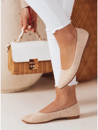 Dámské semišové baleríny s plochým podpatkem GLAMINO white FashionStreet ZY0764