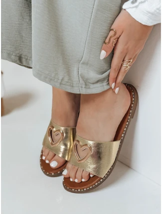 Dámské žabky se srdcem LOVEMISS gold FashionStreet ZY0769 Dámské žabky se srdcem LOVEMISS gold FashionStreet ZY0769