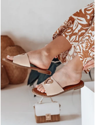 Dámské žabky se srdcem LOVEMISS beige FashionStreet ZY0771