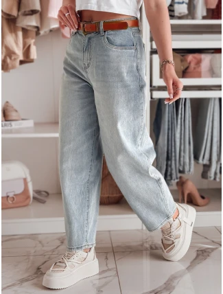 Dámské džínové kalhoty s páskem NEWFLOVER modré FashionStreet UY2435