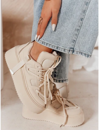 Dámské tenisky na vysoké platformě UPSOLE beige FashionStreet ZY0845 Dámské tenisky na vysoké platformě UPSOLE beige FashionStreet ZY0845