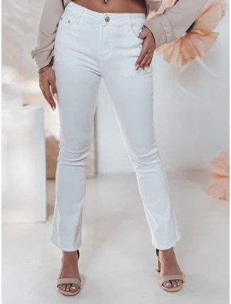 Dámské džínové zvonové kalhoty ELVIRA white FashionStreet UY2462 Dámské džínové zvonové kalhoty ELVIRA white FashionStreet UY2462