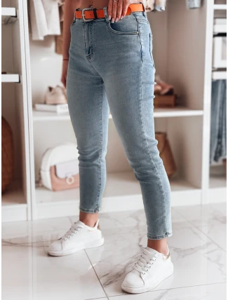 Dámské džínové kalhoty slim fit CURVITA modrá FashionStreet UY2471