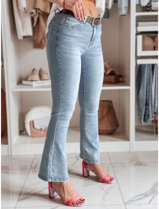 Dámské džínové zvonové kalhoty s páskem MODELISS modré FashionStreet UY2480
