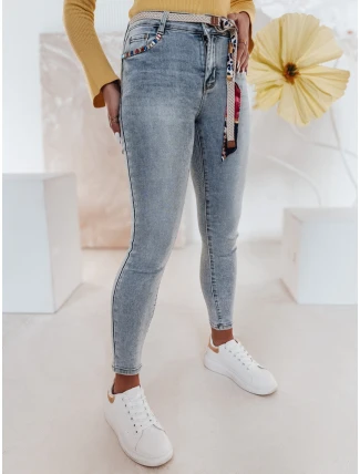 TRENDIFIX dámské úzké džínové kalhoty s páskem modré FashionStreet UY2481