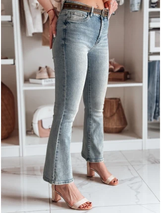 Dámské džínové zvonové kalhoty s páskem FAREVIS modré FashionStreet UY2483