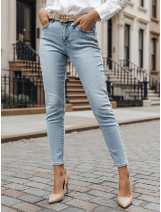 Dámské džínové kalhoty slim fit SPARKLI blue FashionStreet UY2488