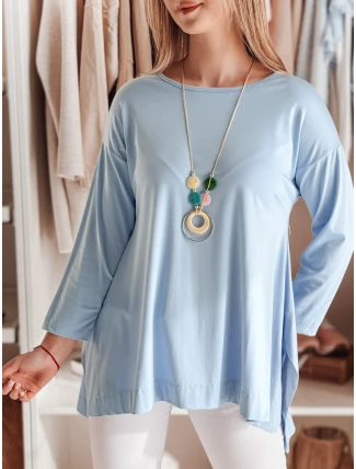 Dámská máslová halenka oversize s přívěskem COMFILA modrá FashionStreet RY2788