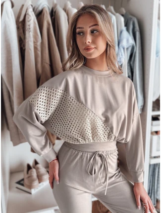 Dámská mikina oversize butterscotch ELEGRA mocha FashionStreet RY2796