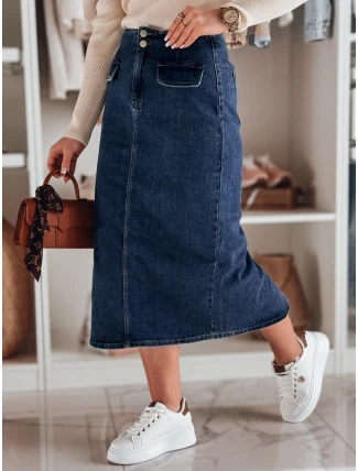 Dámská džínová maxi sukně s rozparkem BLUEVIC modrá FashionStreet CY0486