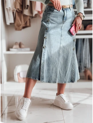 Džínová midi sukně DEMILOVO modrá FashionStreet CY0487