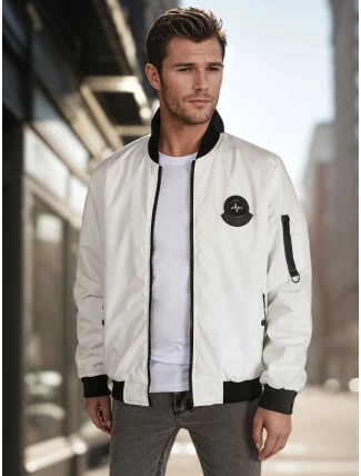 Pánská přechodná bunda bomber béžová FashionStreet TX5028