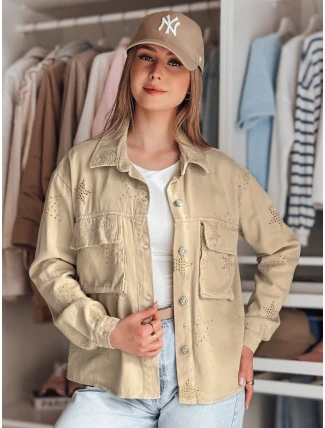 Dámská přechodná bunda v jedné velikosti v hvězdách STRASHINE hnědá FashionStreet TY4847 Dámská přechodná bunda v jedné velikosti v hvězdách STRASHINE hnědá FashionStreet TY4847