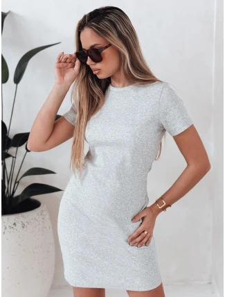 Dámské pruhované mini šaty RIBBINA světle šedé FashionStreet EY2577