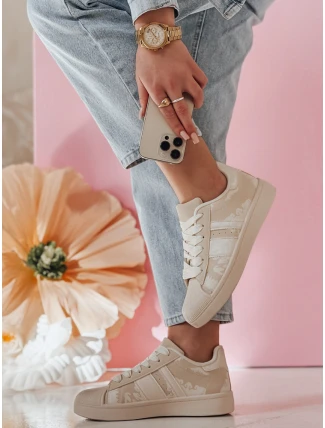 LUCIOS béžové FashionStreet dámské tenisky na platformě ZY0863 LUCIOS béžové FashionStreet dámské tenisky na platformě ZY0863