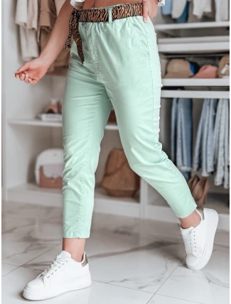 Dámské kalhoty s páskem MADELINA mint FashionStreet UY2624